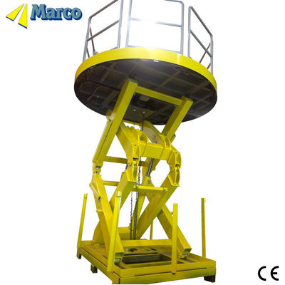 Crane d'entrepôt Marco Table élévatrice à ciseaux haute avec certification CE et garde-corps