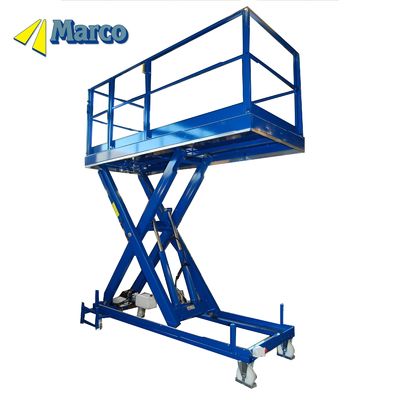 Plateforme de travail hydraulique de levage à ciseaux de 2600 mm avec châssis à roues et abaissement d'urgence