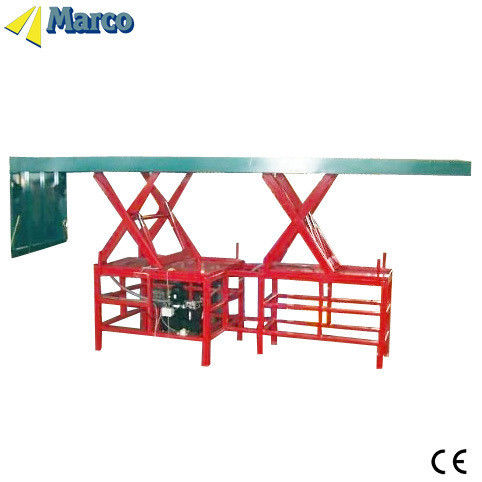Table de levage à ciseaux à action hydraulique Marco avec volet de chargement Niveau de poids jumeau Marco